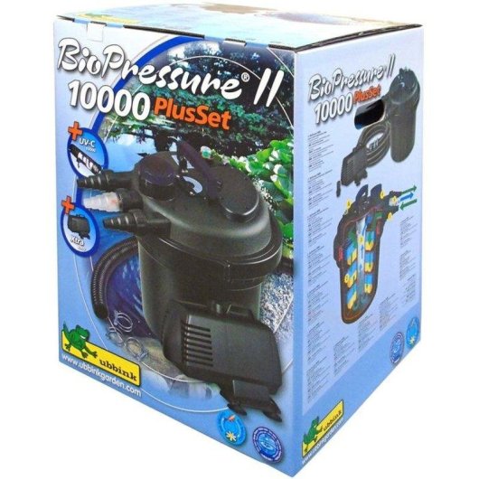 Kit Filtrazione Pressione Ubbink Biopressure II 10000 PlusSet UV 11W Pompa 3900 l/h 10000L