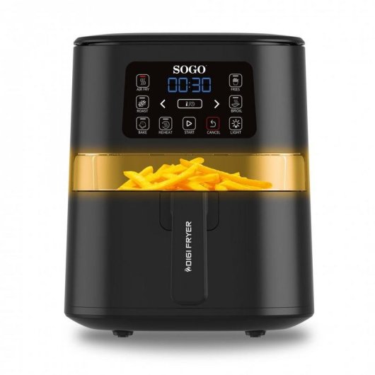 Airfryer SOGO FRE-SS-10820 4L 1600W Onafhankelijk Zwart