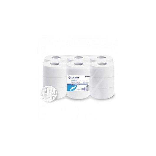 Rolo de Papel Higiênico Lucart Strong J125 Jumbo Embalagem 18 unidades