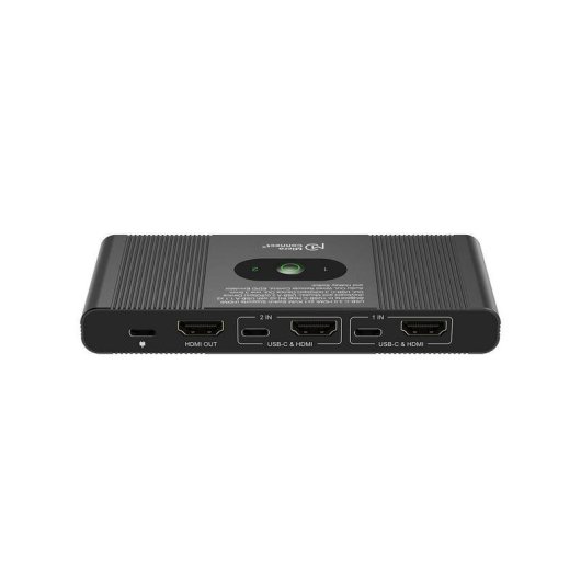 MicroConnect KVM Switch 2 Ports HDMI USB-C 4K Ultra HD