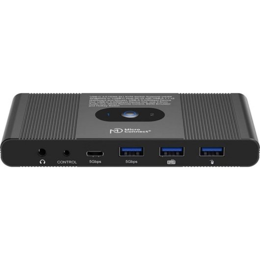 MicroConnect KVM Switch 2 Ports HDMI USB-C 4K Ultra HD