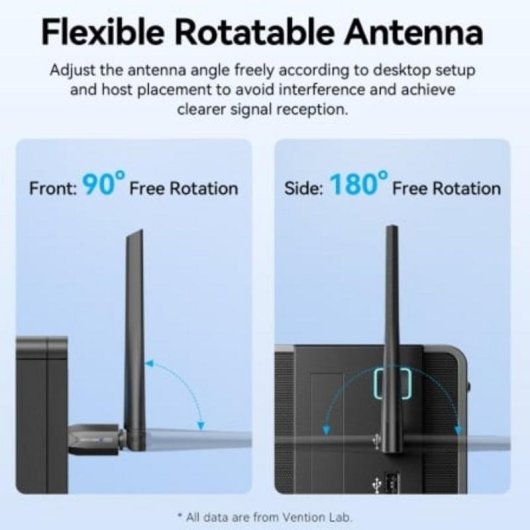 Adaptateur USB Vention Bluetooth 6.0 avec Antenne à Haut Gain