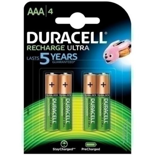 Pilha Recarregável AA Duracell DX2400 Pack 4