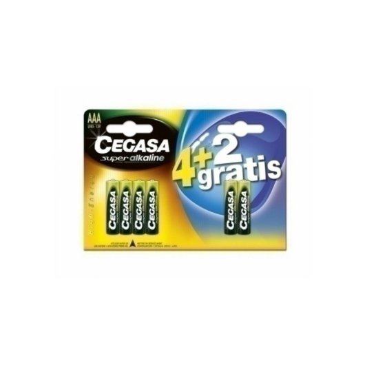 Pilha Alcalina AAA Cegasa Plus MN2400 - Pack de 6 unidades