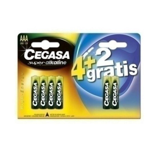 Pilha Alcalina AAA Cegasa Plus MN2400 - Pack de 6 unidades