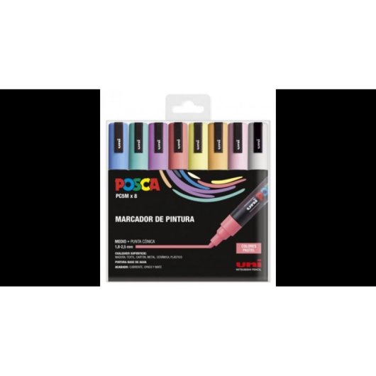 Set 8 Posca M5 Uni-ball Stifte Pastellfarben