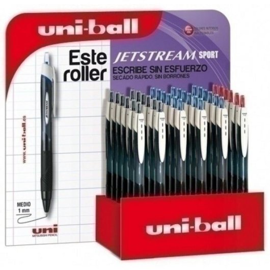 Bolígrafo UNI-BALL Jetstream Sport Expendedor 36 unidades