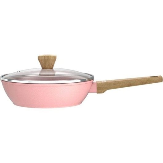 Casseruola Arthur Martin AM0333 3 Pezzi Ceramica Rosa Alluminio Forgiato Induzione