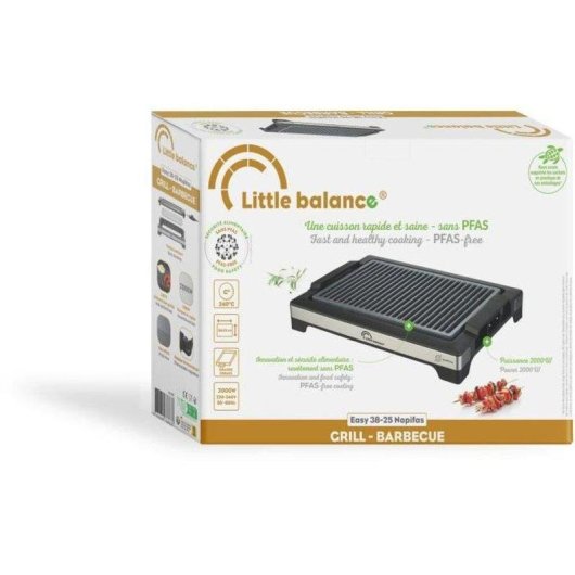 Parrilla Eléctrica Sobremesa Little Balance Easy 2000W 38x25 cm Microcerámica