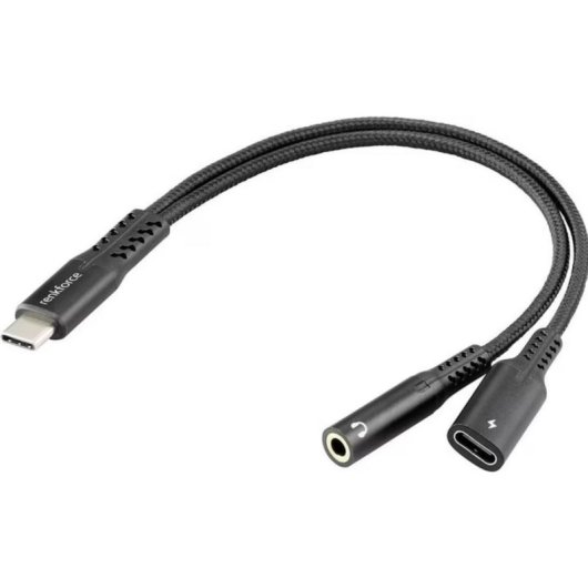 Cabo Adaptador USB-C Renkforce RF-7116124 60W DAC Hi-Fi Áudio e Carga