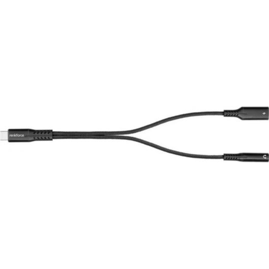 Cabo Adaptador USB-C Renkforce RF-7116124 60W DAC Hi-Fi Áudio e Carga