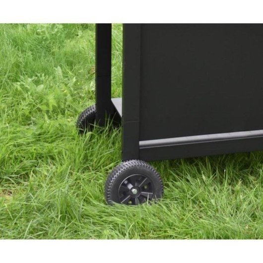 Barbacoa de gas Grill Garden negra con tapa protectora, encendido piezo, 3-4 quemadores