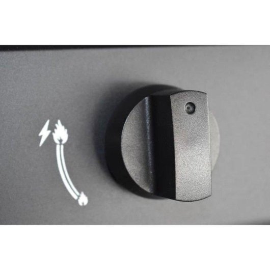 Barbacoa de gas Grill Garden negra con tapa protectora, encendido piezo, 3-4 quemadores