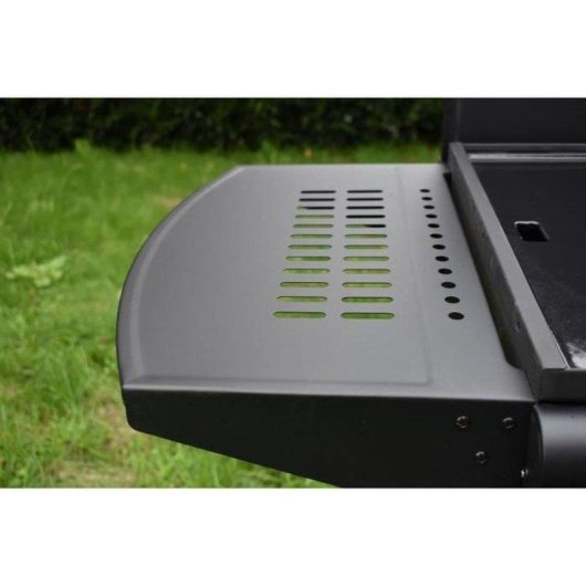 Barbacoa de gas Grill Garden negra con tapa protectora, encendido piezo, 3-4 quemadores