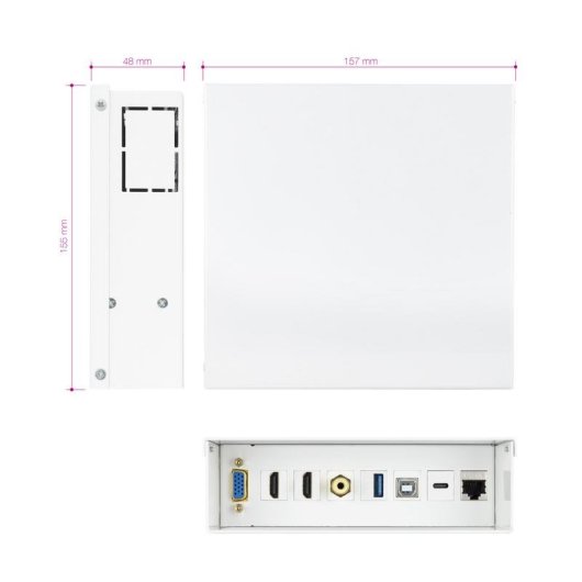 Scatola Connessioni Nanocable Multimediale Parete VGA HDMI USB-C RJ45