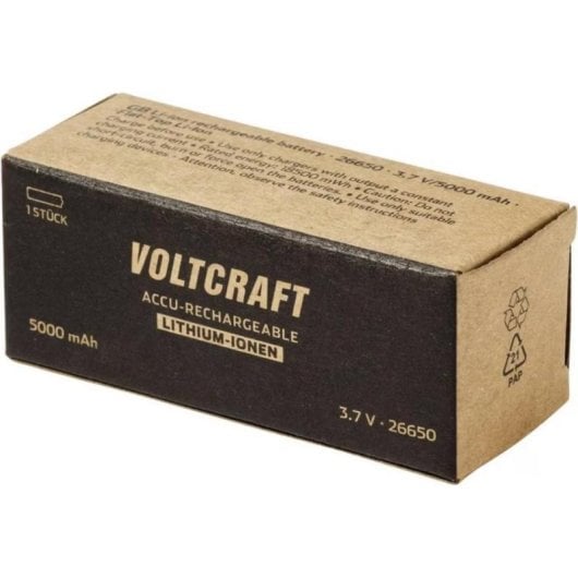 Akku Voltcraft 26650 Li-Ion 5000 mAh wiederaufladbar 3,7 V