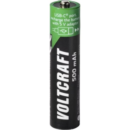 Pilha recarregável AAA Voltcraft Li-Ion 500 mAh 1.5 V 4 unidades