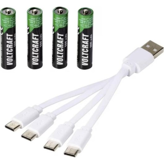 Pilha recarregável AAA Voltcraft Li-Ion 500 mAh 1.5 V 4 unidades