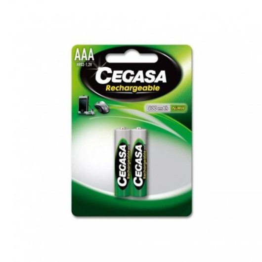 Pilha Recarregável AAA Cegasa 800 mAh 1.2V - Pack de 2