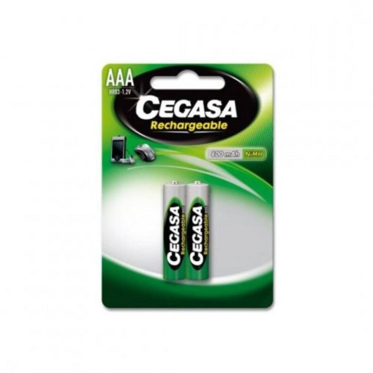 Pilha Recarregável AAA Cegasa 800 mAh 1.2V - Pack de 2