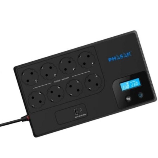 Sai Phasak 1050 VA Blei-Calcium Batterie 15 Minuten USB-A USB-C