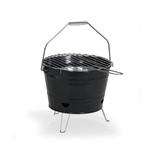 Barbecue à charbon portable Livoo Doc327n 27 cm acier chromé pliable