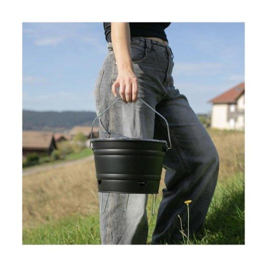 Barbecue à charbon portable Livoo Doc327n 27 cm acier chromé pliable