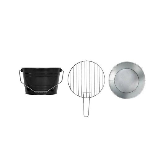 Barbecue à charbon portable Livoo Doc327n 27 cm acier chromé pliable