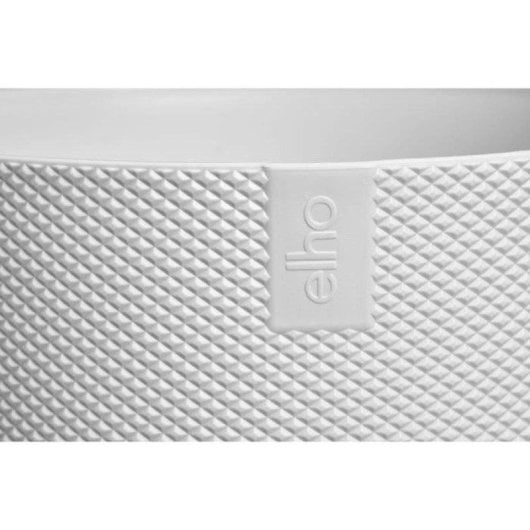 Vaso da interno Elho Jazz Rond 35x34,5x32 cm bianco opaco texture rombi riciclato impermeabile