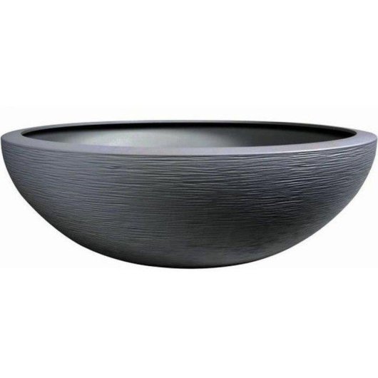 Vaso da giardino EDA Graphit Up Ovale Ø59 cm 39 L Grigio Anthracite Doppia Parete Anti-UV