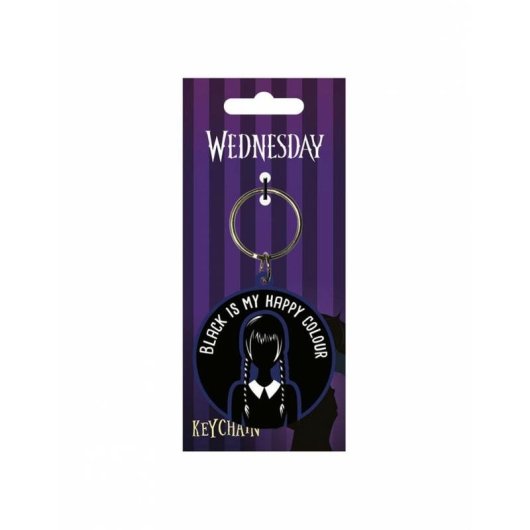 Porte-clés Pyramid Wednesday Addams Black is my happy color