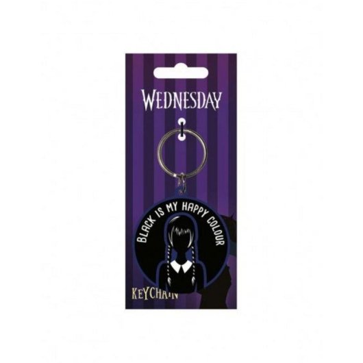 Porte-clés Pyramid Wednesday Addams Black is my happy color