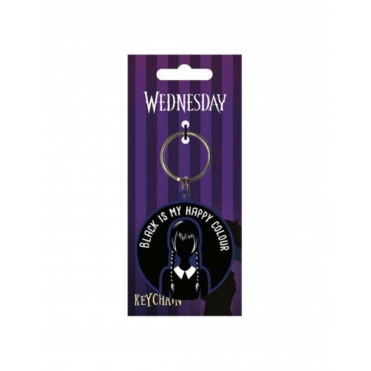 Porte-clés Pyramid Wednesday Addams Black is my happy color