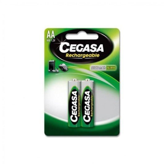 Pilha recarregavel Cegasa HR6 AA 2100 mAh 1,2V Pack 2