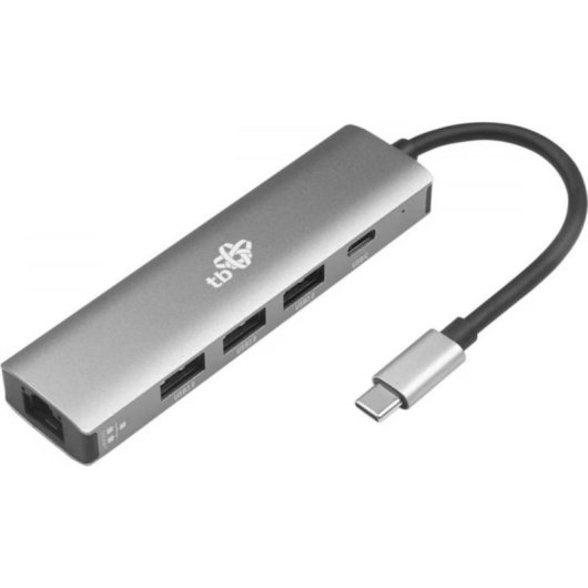 Hub USB-C Lenovo AKTBXKA5W1U31RJ com 3 USB-A 3.0 e RJ45