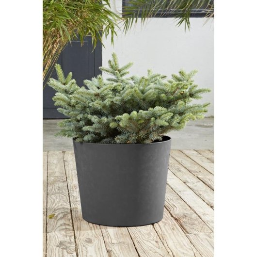 Macier Poétic Element Conique 100 L Gris Antracite Plastique Recyclé