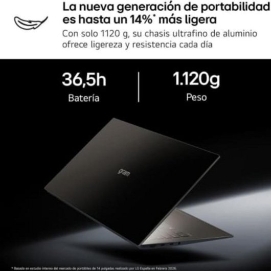 Portátil LG Gram 14ZD90U-G.AX85BN 14" Intel Core Ultra 7 355 32GB 512GB SSD Intel Graphics Sem Sistema Operativo
