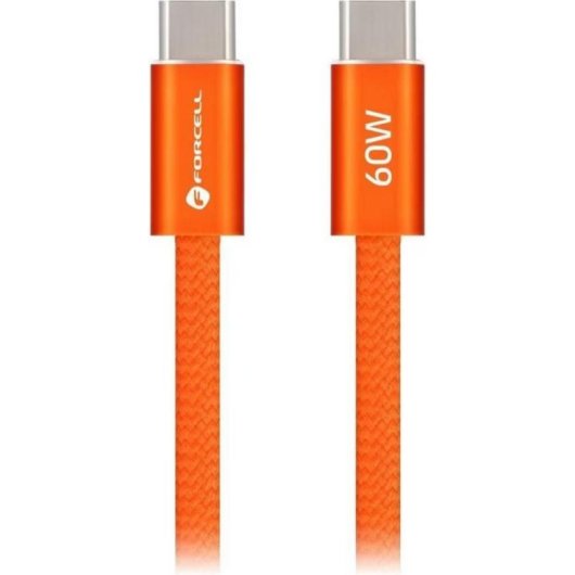 USB-C Kabel Forcell Cafule Color 60W 1.2m Orange
