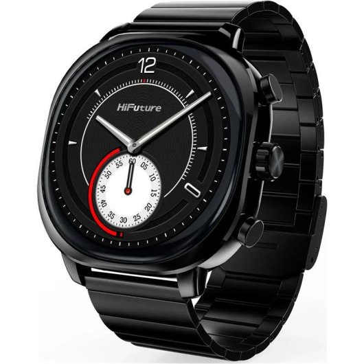 HIFUTURE AIX Bluetooth 1,43" Schwarz Edelstahl Wasserdicht 10m Herzfrequenzmesser