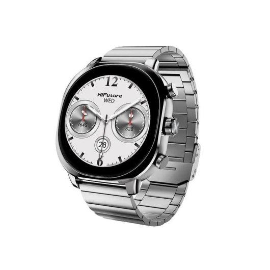 HIFUTURE AIX Bluetooth 1,43" Silber Edelstahl Wasserdicht 10m Herzfrequenzmesser