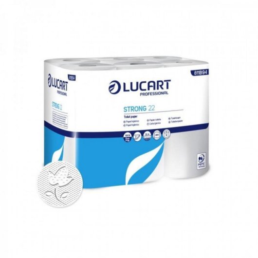 Rolo Papel Higiênico Lucart Strong 22 Pack 12 unidades
