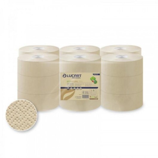 Rolo Papel Higiénico Lucart EcoNatural J130 Pack 18 unidades