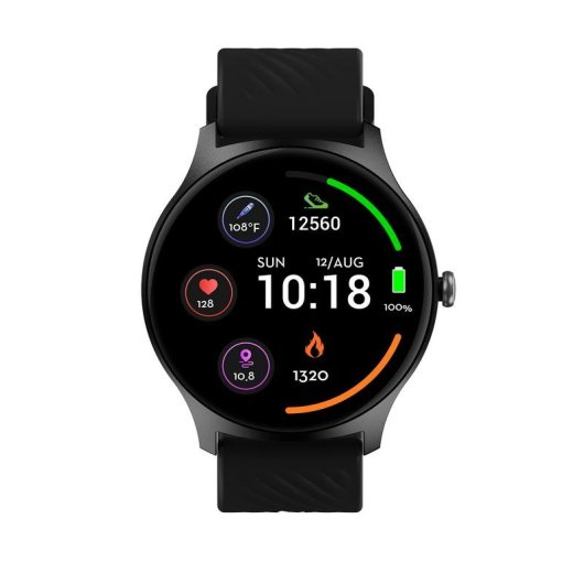 DENVER SWC-387B Bluetooth 1,43" Noir Taille Unique IP67 SpO2 Cardiofréquencemètre Tensiomètre