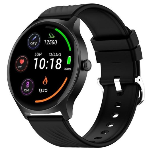 DENVER SWC-387B Bluetooth 1,43" Noir Taille Unique IP67 SpO2 Cardiofréquencemètre Tensiomètre