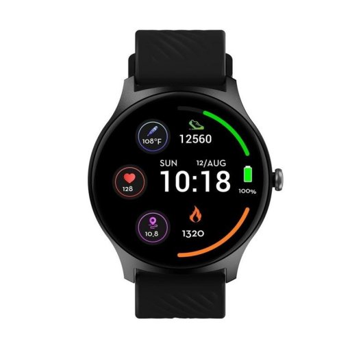DENVER SWC-387B Bluetooth 1,43" Noir Taille Unique IP67 SpO2 Cardiofréquencemètre Tensiomètre