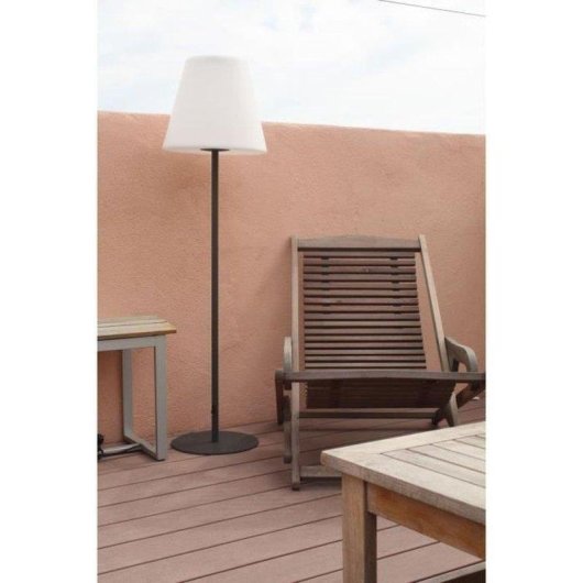 Lámpara de suelo solar Arte Alta LED integrado 1,5 m luz blanca fría IP44
