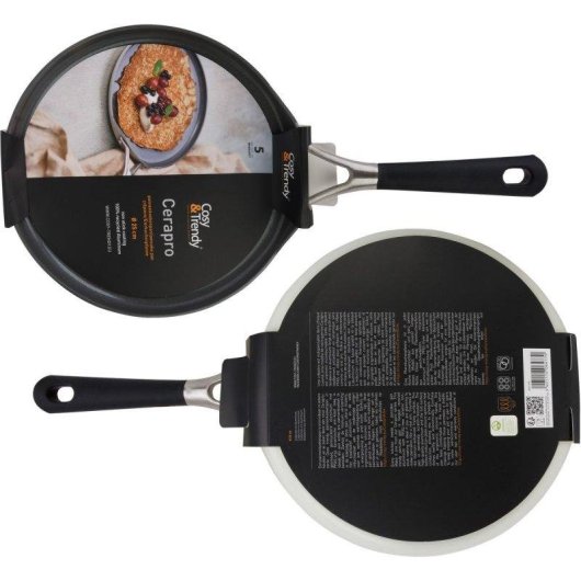 Crepé-Pfanne Cosy & Trendy CeraPro 25cm Recyceltes geschmiedetes Aluminium Ceramic Non-Stick Titan