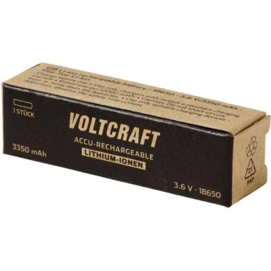Batterie Voltcraft 18650 Li-Ion Rechargeable 3350mAh