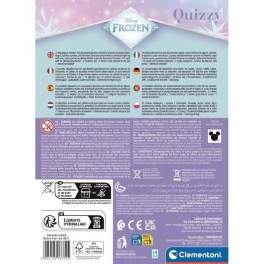 Juego educativo interactivo Clementoni Quizzy Disney Frozen 24 actividades lápiz electrónico