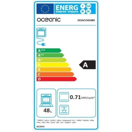 Herd Oceanic CV5050B8 Keramik 50x50 Elektroherd 48L